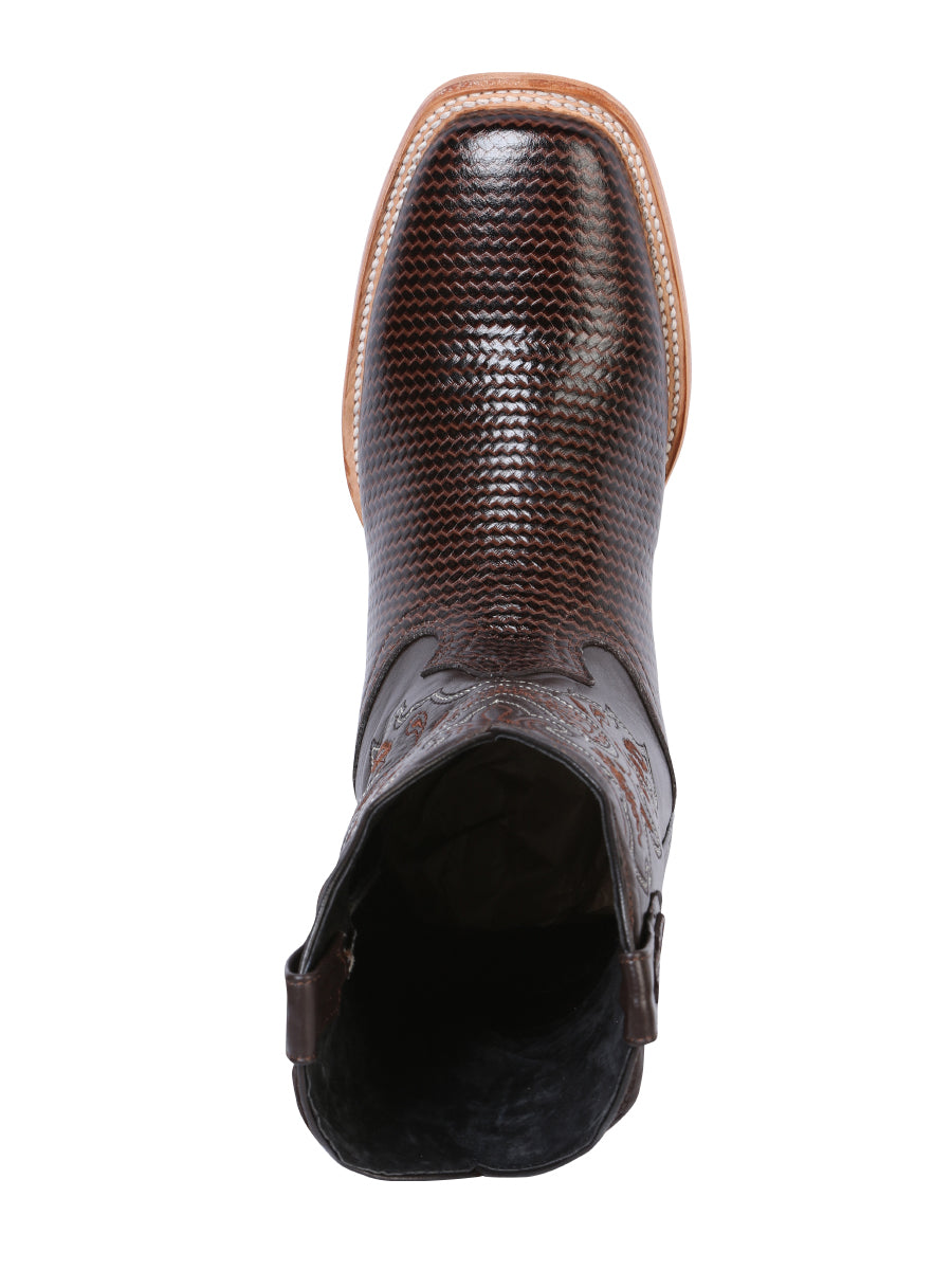 Bota Rodeo El General Sr-18-143 Piel Grabado Tejido Cigar 41791