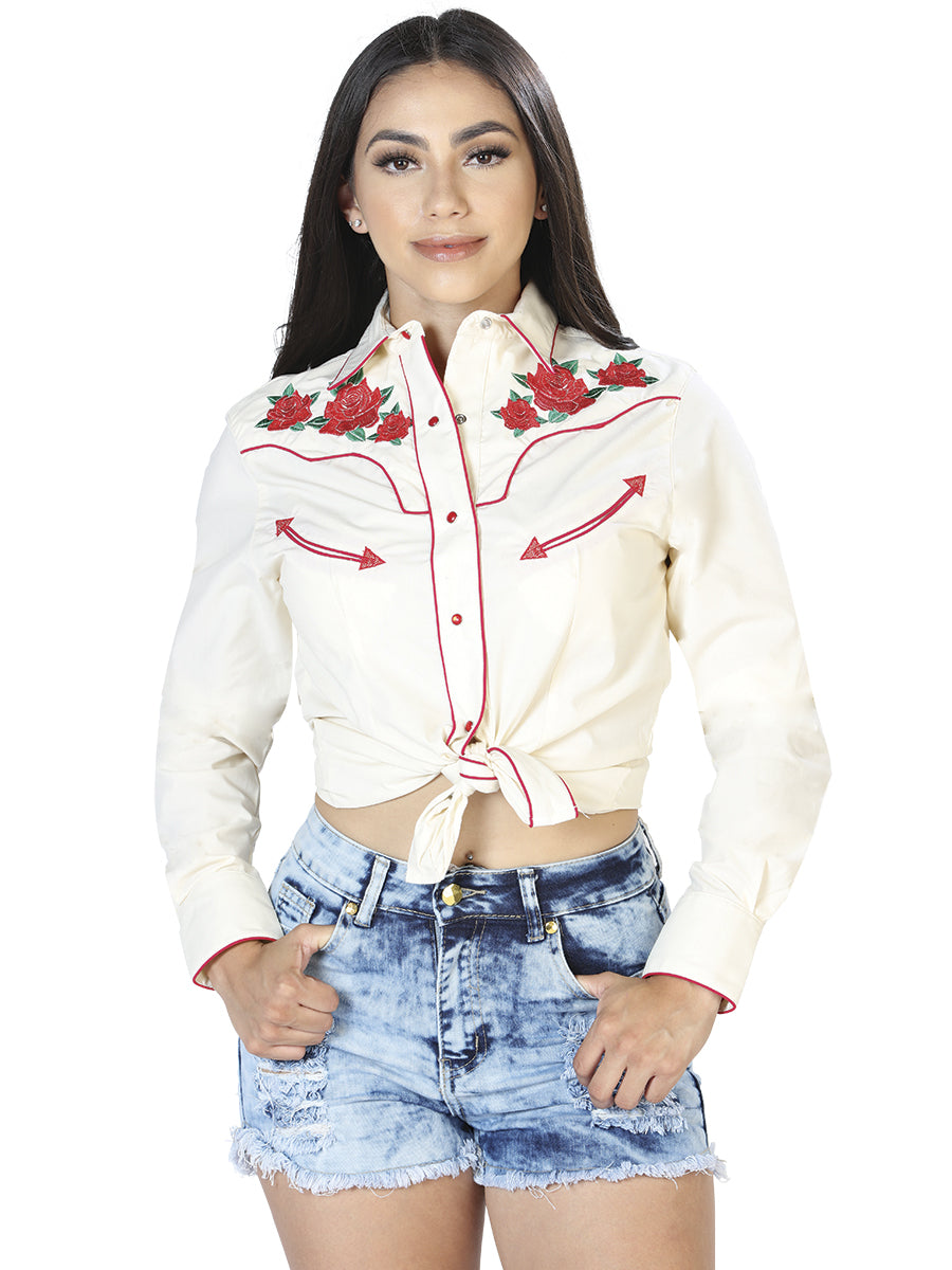 Camisa Vaquera M/ Larga El Senor De Los Cielos Mc061907 65% Poliéster 35% Algodon Beige 42962