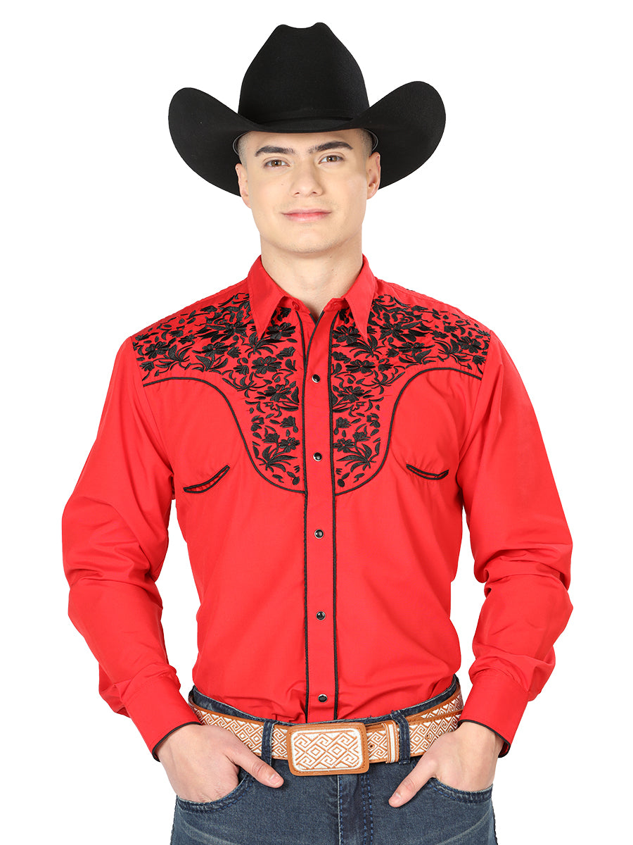 CAMISA VAQUERA M/ LARGA EL GENERAL 2001 65% POLIÉSTER 35% ALGODÓN ROJO 43298
