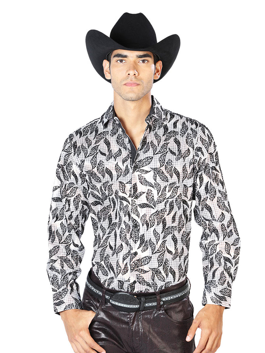 Camisa Casual Manga Larga El Señor De Los Cielos Wh-018 97% Poliéster 3% Elastano Blanco 43587
