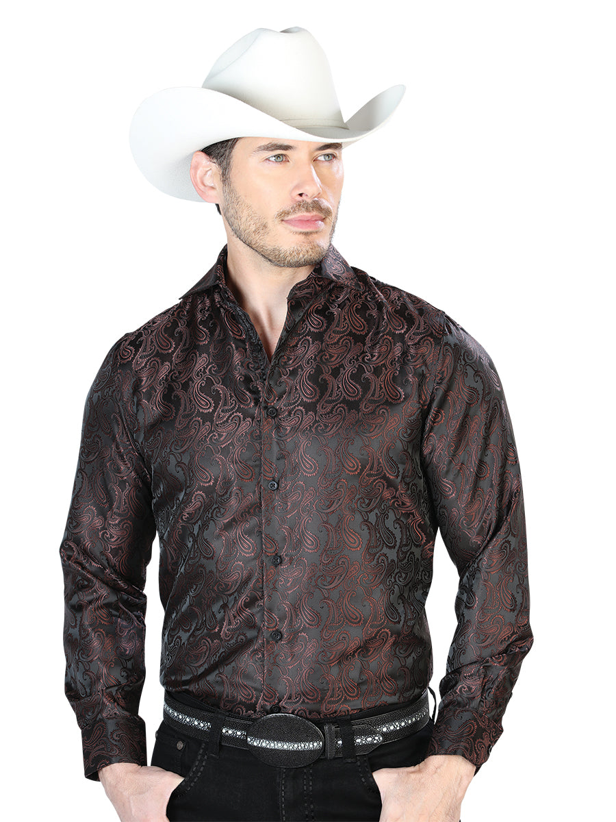 Camisa Casual Manga L El Señor de los Cielos 210840 100% Microfibra (Poliéster) Marrón 43712