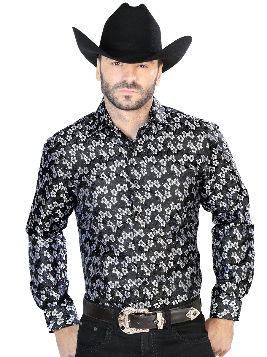 Camisa Casual Manga L El Señor de los Cielos 2108006 100% Microfibra (Poliéster) Negro 43744