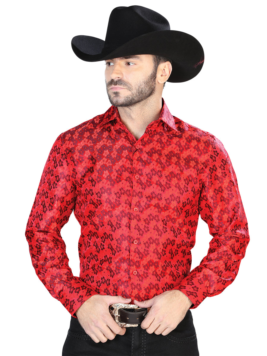 Camisa Casual Manga Larga El Señor De Los Cielos 2108029 100% Microfiber (Poliéster) Rojo 43767