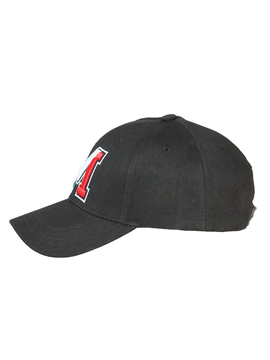 Gorra El General Letra M Tela Negro/tricolor 44384