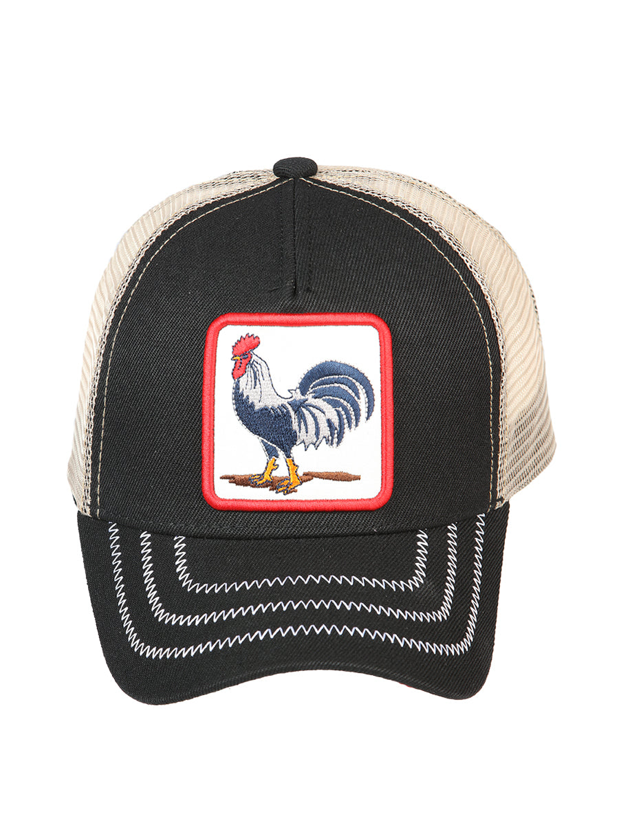 Gorra El General El Gallo Tela Negro/taupe 44388