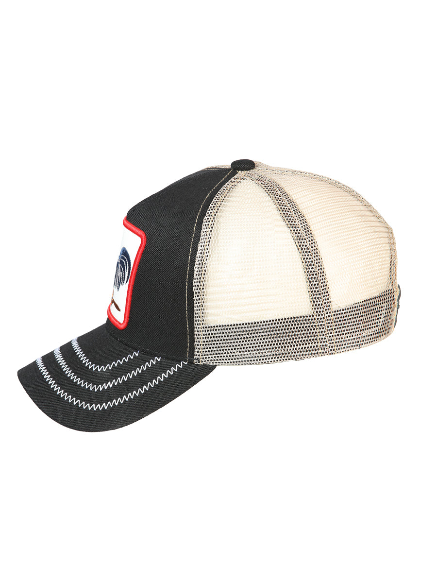 Gorra El General El Gallo Tela Negro/taupe 44388