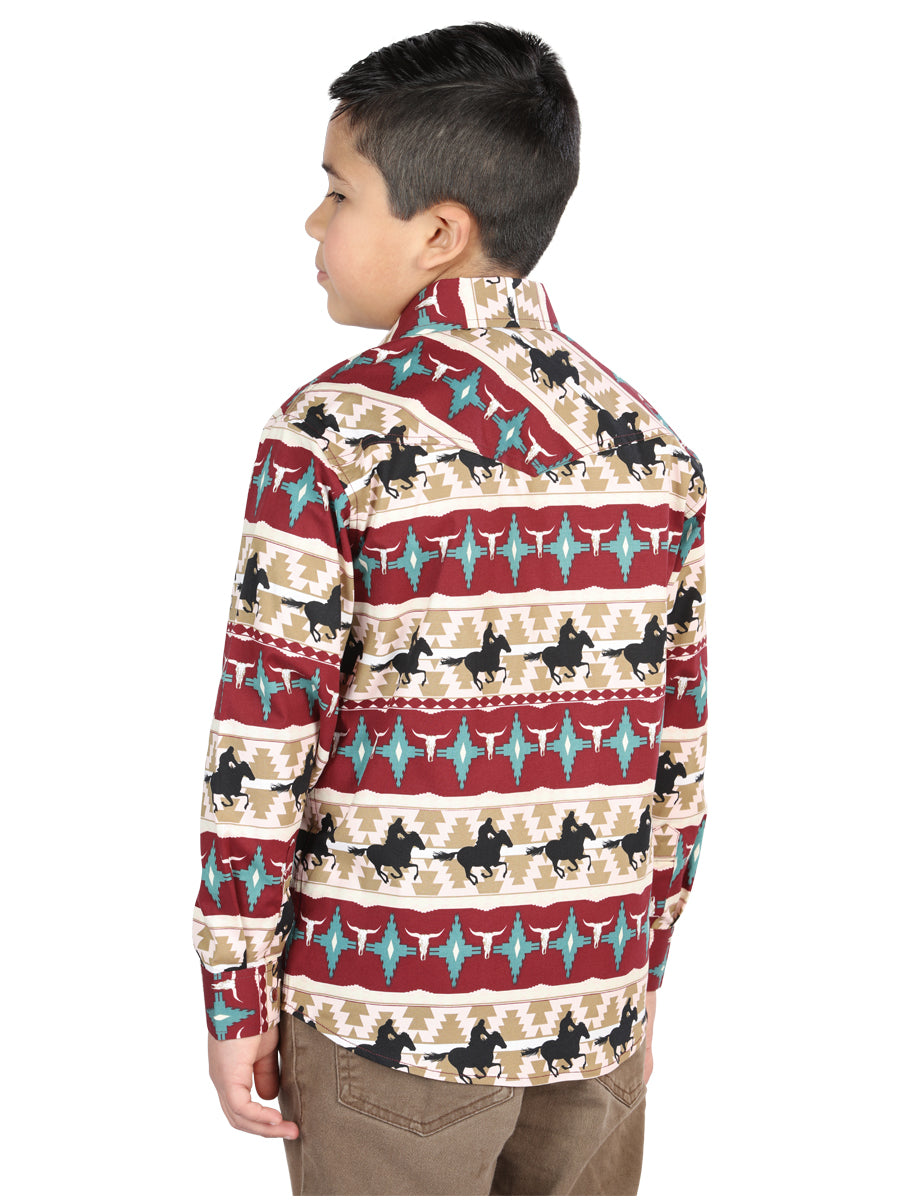 Casual Long - Sleeve Camisa del General Ivory 44492