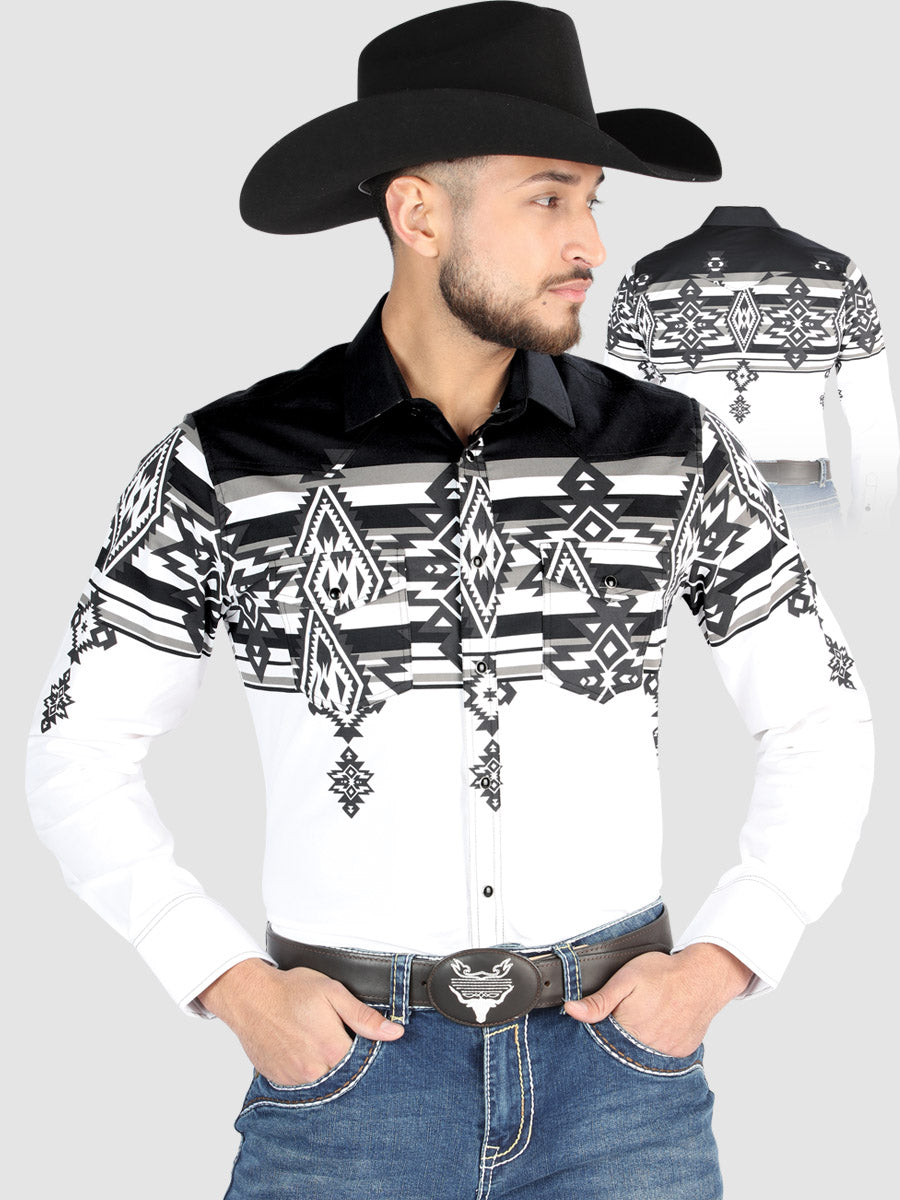 Camisa Vaquera M/ Larga El Senor De Los Cielos 23-64 97% Algodón 3% Lycra Negro 44496