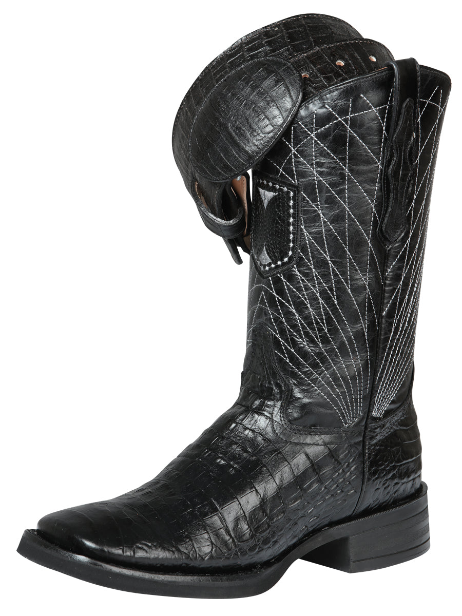 Bota Rodeo Imitacion El General Ca-imit-30 Caiman Belly Negro 44671