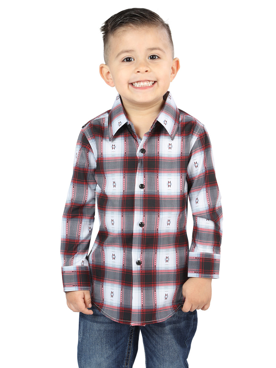 Camisa L/ Manga El Senor De Los Cielos Wh2307-17 97% Poliéster 3% Elastano Negro/Rojo 44735