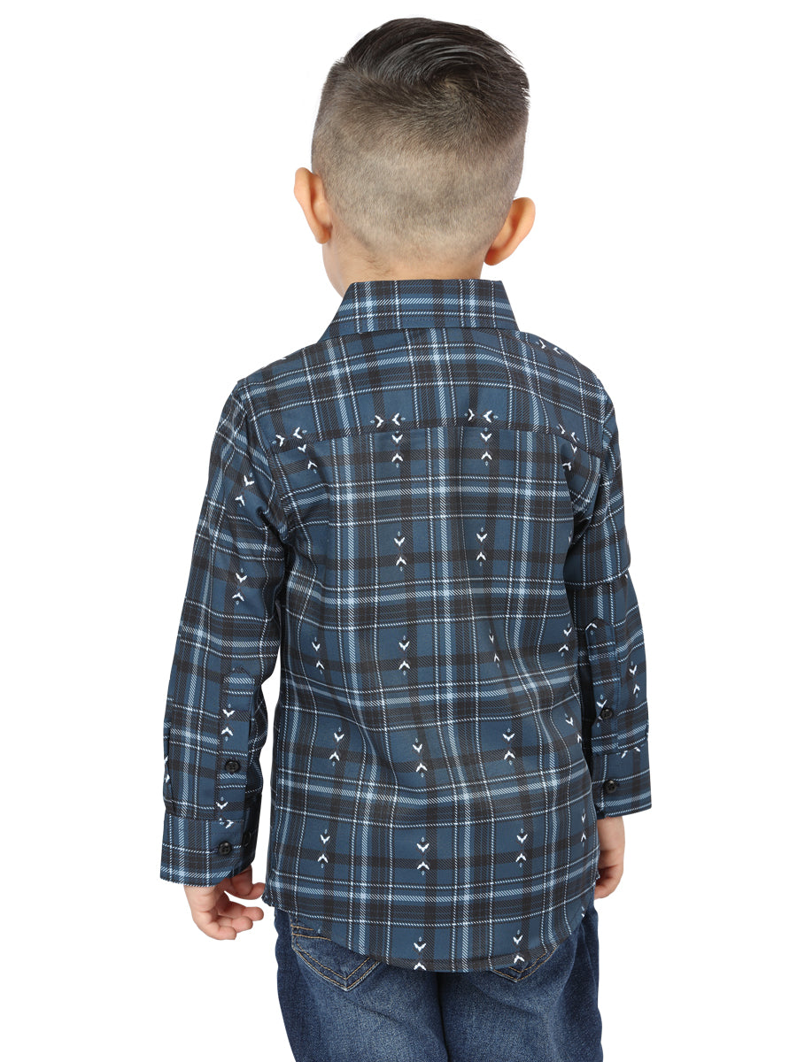 CAMISA MANGA LARGA EL SENOR DE LOS CIELOS WH2307-151 97% ALGODÓN 3% SPANDEX GRIS/BLANCO 44740