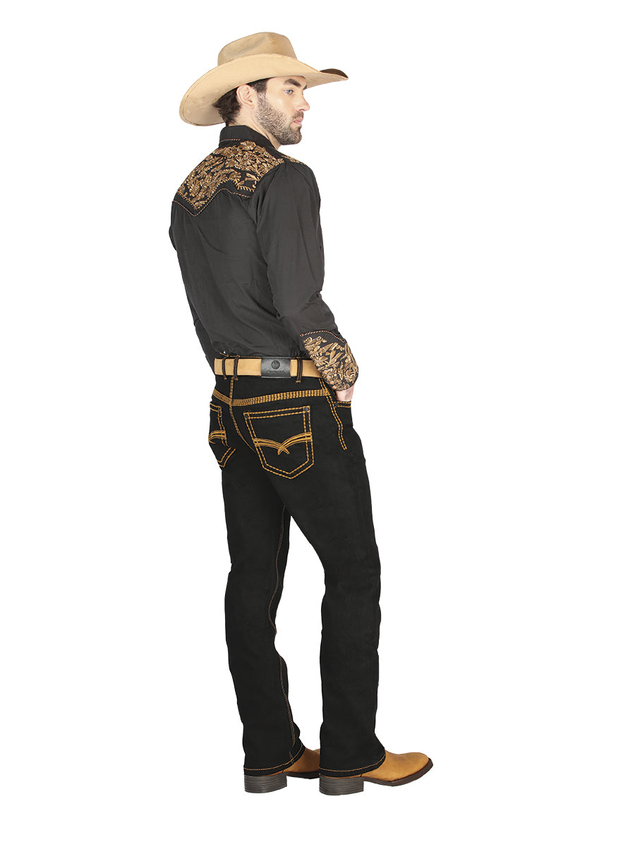Pantalon Centenario Zd-1005 Mezclilla Negro 44843