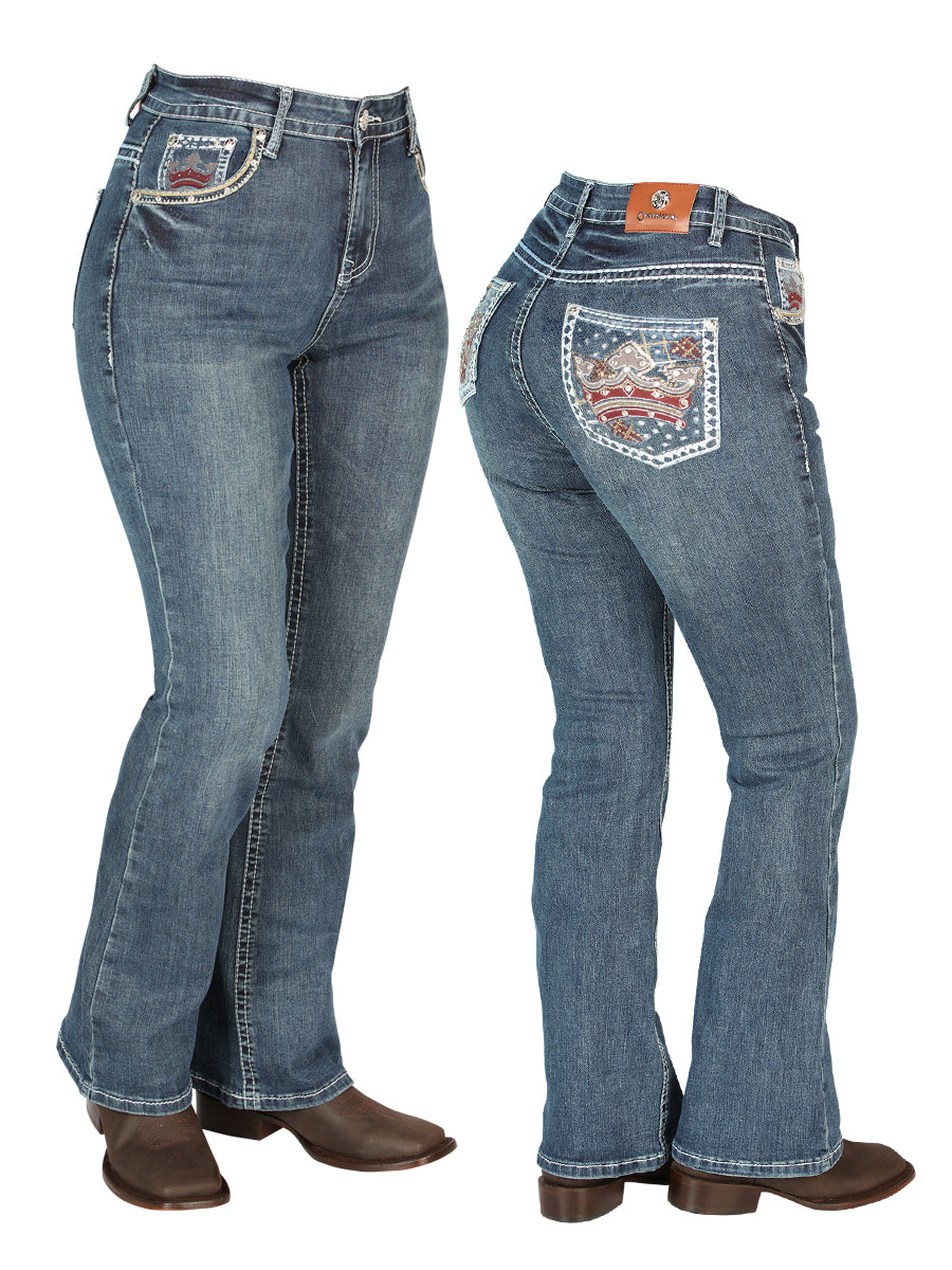 Pantalon Dama Centenario Ec-W012 Mezclilla D.Azul 44962