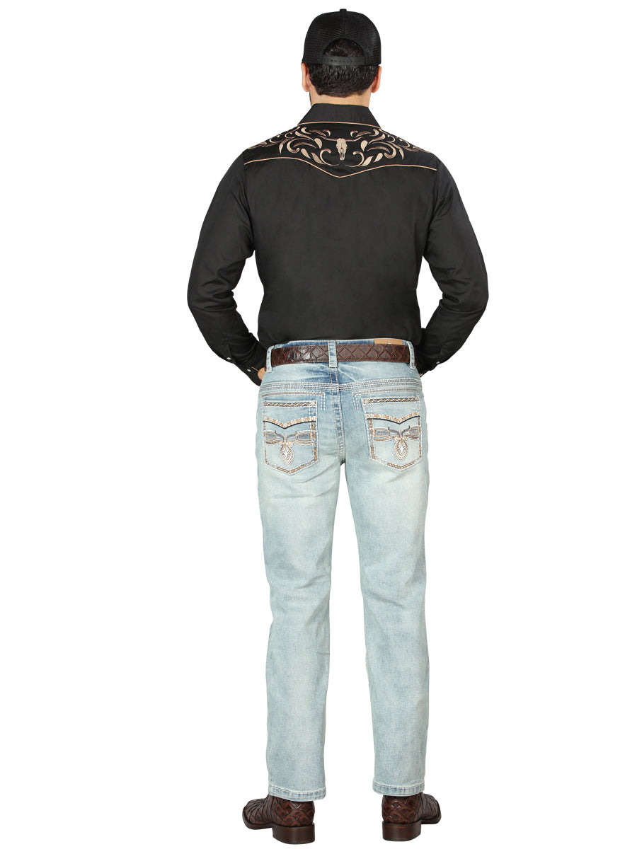 Pantalon Centenario Ec-M019 Mezclilla L. Azul 44975