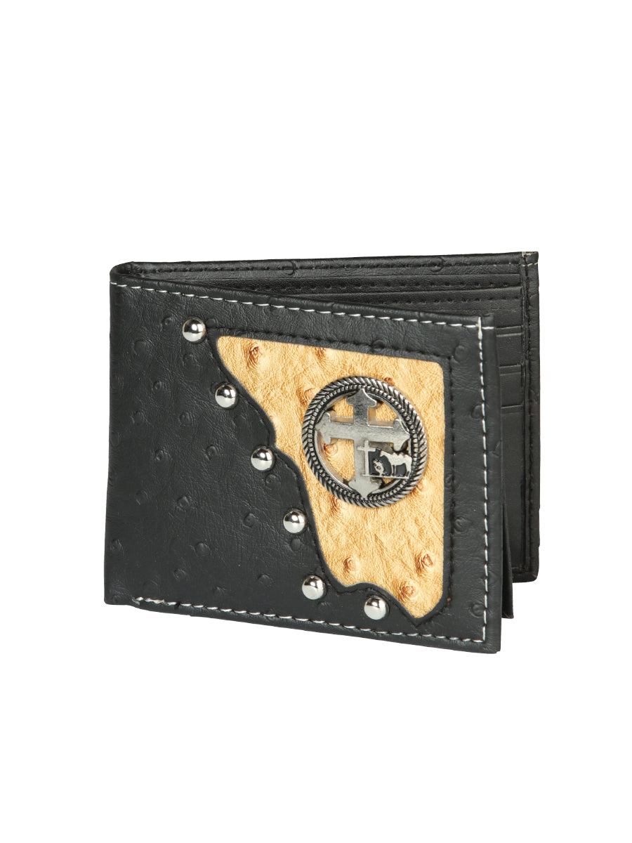Cartera Imitacion El General Concho Piel Avestruz Negro 45275