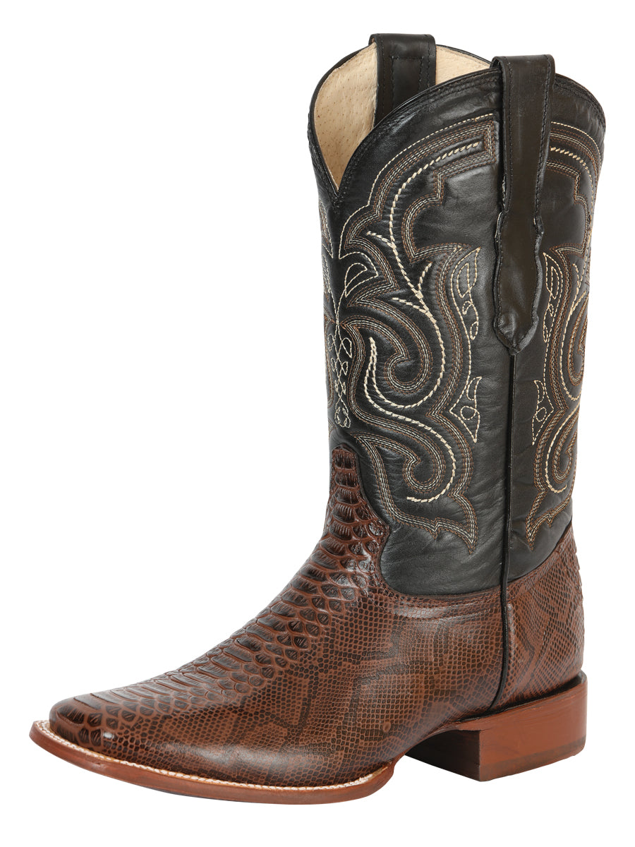 Bota Rodeo Imitacion El General Imitpy302 Piel Python Cafe 45437