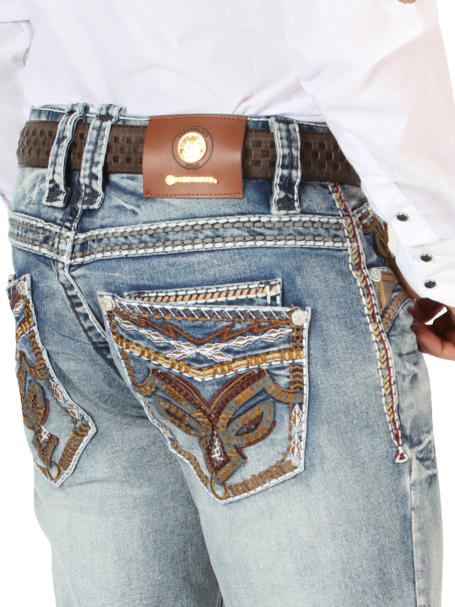 Centenario Caballero Premium Mezclilla Bota Cut Pantalón - Oscuro Azul 45530