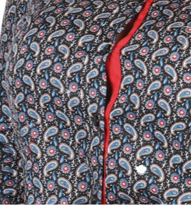 Camisa Casual Dama El Senor De Los Cielos Ea000901 100% Algodon Negro/Rojo 43013