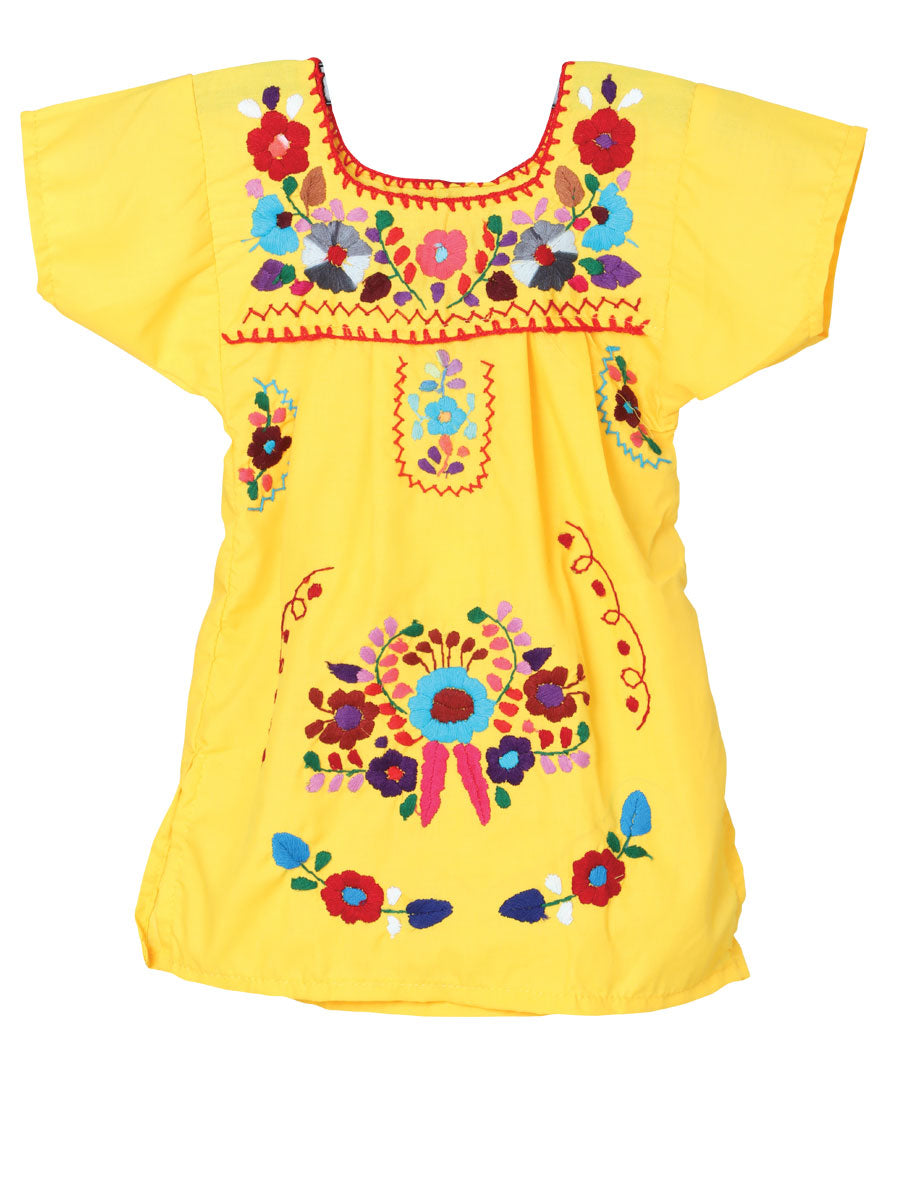 Vestido Mexico Kimono Artesanal 50% Algodón 50% Poliester Amarillo 601627