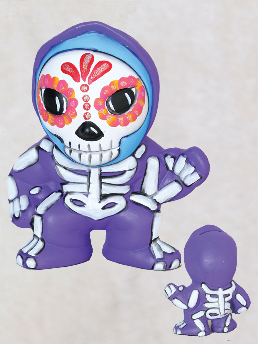 Adorno De Hogar Mexico Artesanal Luchador Parka Ceramica Multi 602084