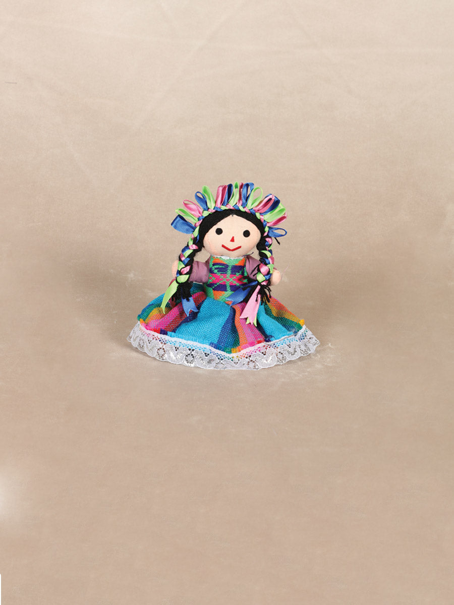 Juego De Velas Maria Muñeca Mexico Artesanal 17Cms Tela Multi 602231