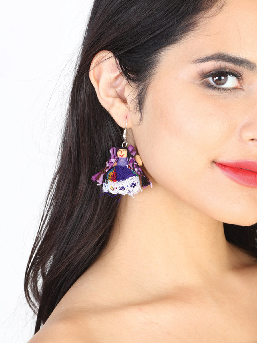 Juego De Velas Aretes Mexico Artesanal María Tela Multi 602235