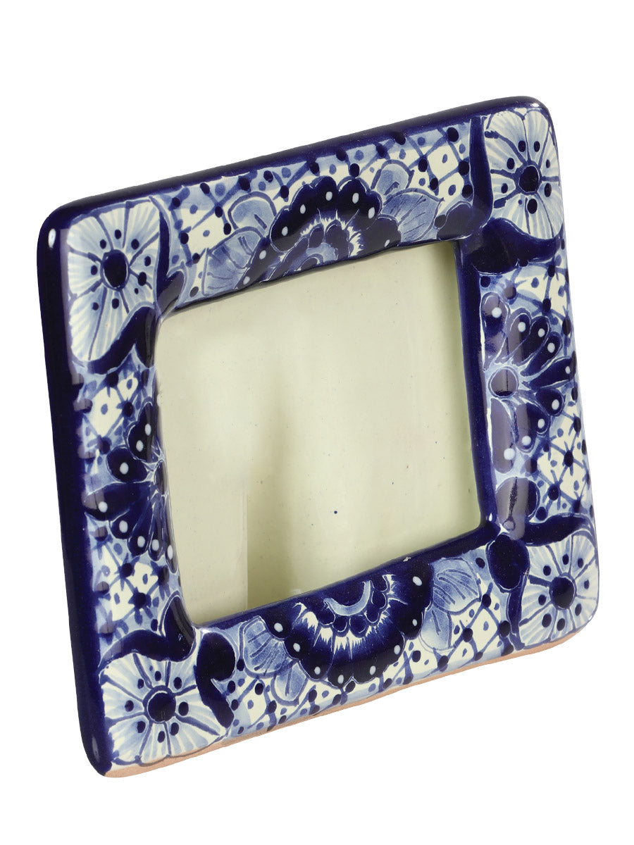 Artículo Hogar Mexico Artesanal Portaretraro Horizontal Talavera Azul 603326