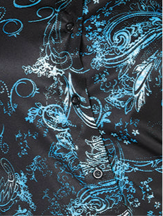 Blusa L/ Manga El Señor De Los Cielos 97%Poliéster 3%Lycra Negro/Aqua 43897