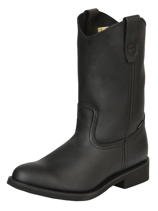Establo Caballero Bota de Trabajo - Piel Grasso - Negro 311
