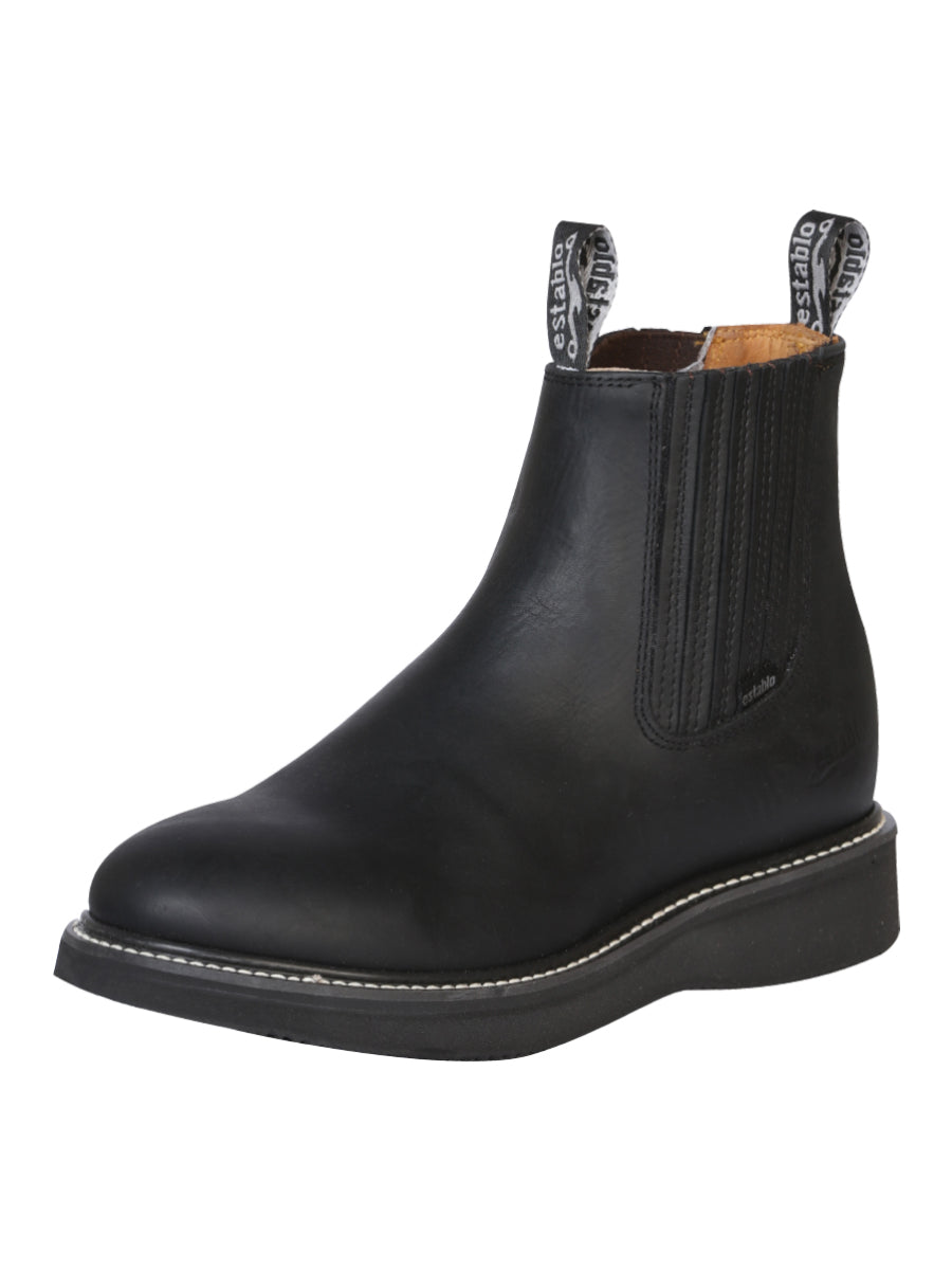 Botin Trabajo S/c Establo 551-03 Piel Graso Negro 320