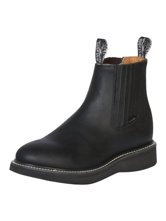 Botin Trabajo S/c Establo 551-03 Piel Graso Negro 320
