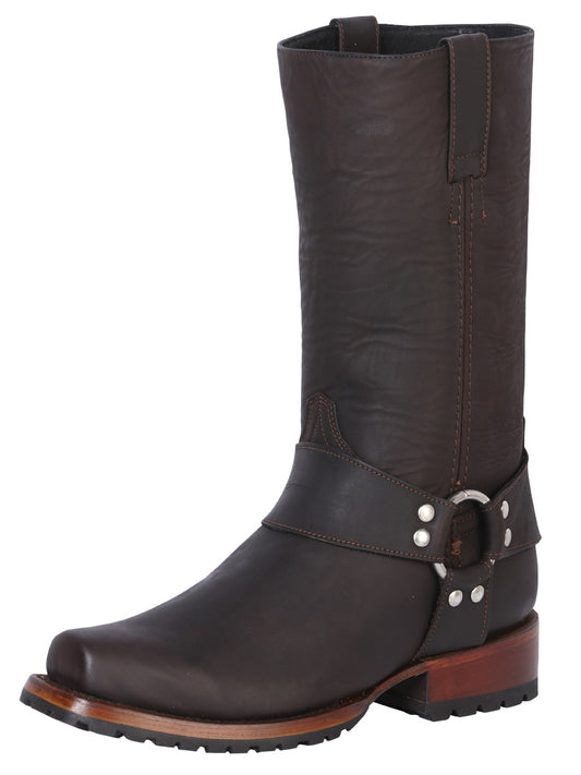 Bota Biker Edicion Limitada El General Edl-03-34 Crazy Choco 40673