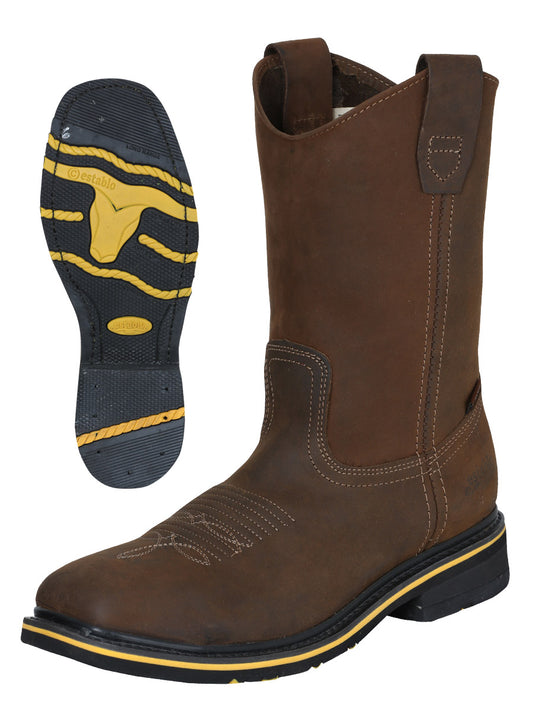 Bota Rodeo C/ Casco Establo 634-761 Piel Crazy Tan 41544