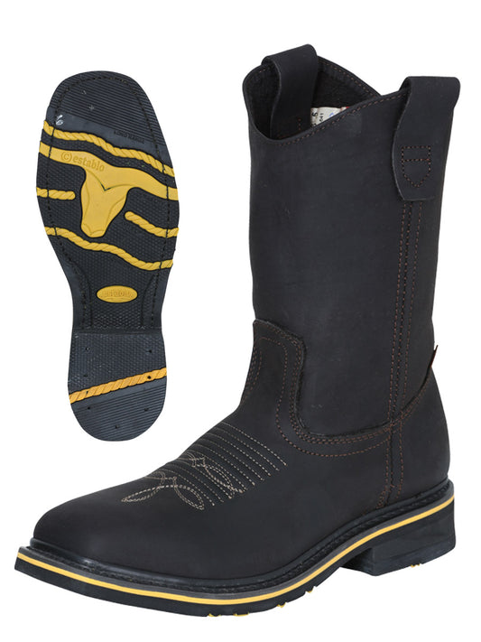 Bota Rodeo C/ Casco Establo 634-641 Piel Crazy Chocolate 41545