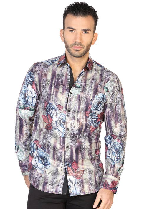 Camisa Casual 5# El General De-03 100% Modal Rojo/Oro 43112