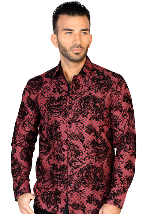 Camisa Casual El General Fl-04 100% Modal Oxido/Azul Marino 43140