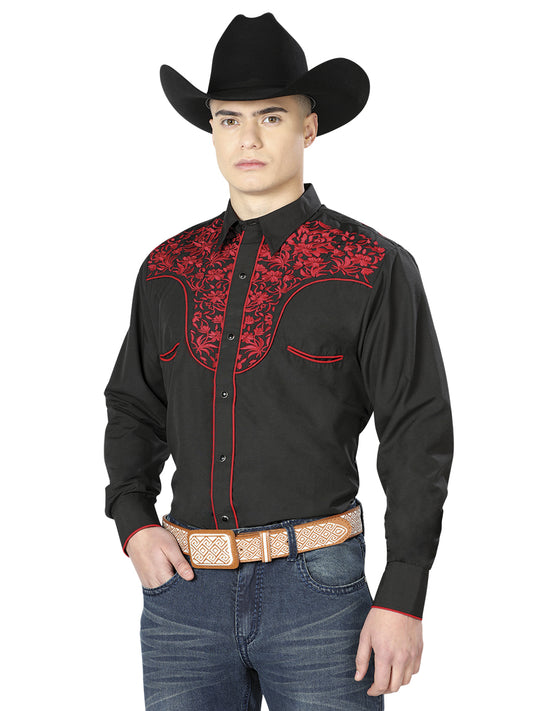 CAMISA VAQUERA Manga Larga EL GENERAL 2001 65% POLIÉSTER 35% ALGODÓN Negro 43297