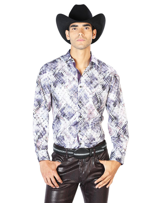 Camisa Casual Manga L El Señor de los Cielos WH-049 97% Poliéster 3% Elastano BEIGE 43549