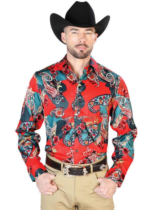Camisa Casual Manga L El Señor de los Cielos 97%Poliéster 3%Lycra Rojo 43668