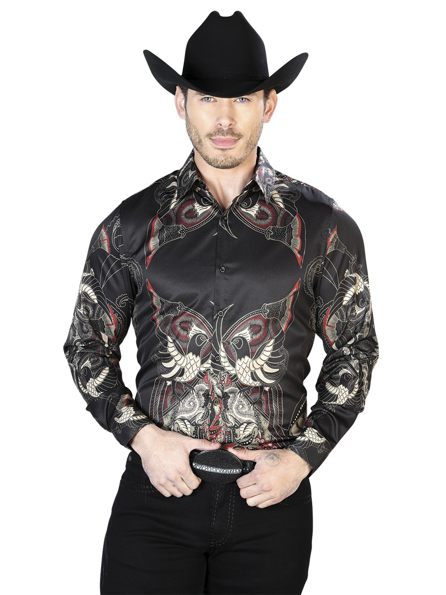 Camisa Casual Manga L El Señor de los Cielos 97%Poliéster 3%Lycra Negro 43669