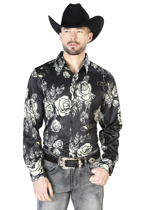 Camisa Casual L/ Manga El Señor de los Cielos 97%Poliéster 3%Lycra MARFIL 43679