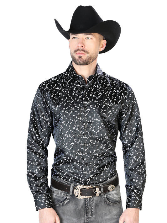 CAMISA CASUAL MANGA LARGA El Señor de los Cielos 210832 100% MICROFIBRA Negro 43704