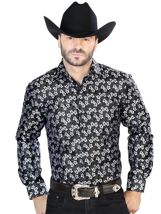 Camisa Casual Manga L El Señor de los Cielos 2108006 100% Microfibra (Poliéster) Negro 43744