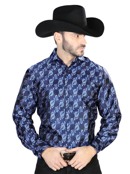 Camisa Casual Manga L El Señor de los Cielos 2108017 100% Microfibra (Poliéster) Azul 43755