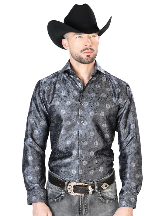 Camisa Casual Manga L El Señor de los Cielos 2108022 100% Microfibra (Poliéster) Negro 43760