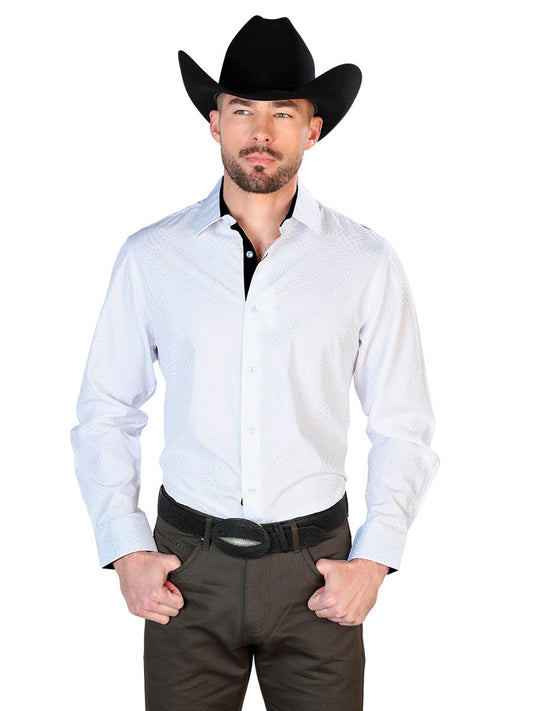 Camisa Casual Manga L El Señor De Los Cielos Wh7-313 97% Poliéster 3% Elastano Blanco 43811