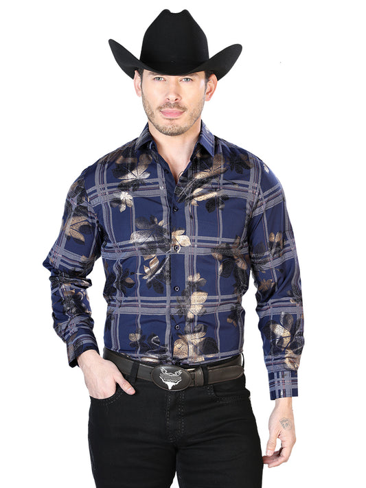 Camisa Casual Manga L El Señor de los Cielos WH7-202 97% Poliéster 3% Elastano AZUL MARINO 43837