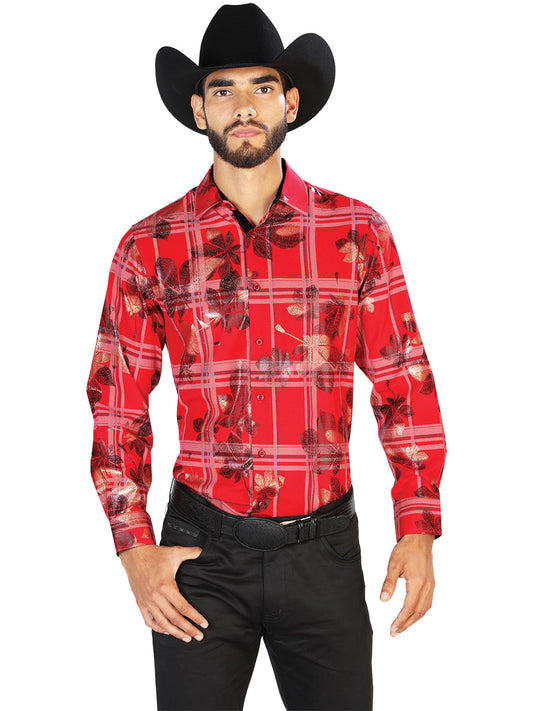 Camisa Casual Manga L El Señor de los Cielos WH7-202 97% Poliéster 3% Elastano VINO 43844