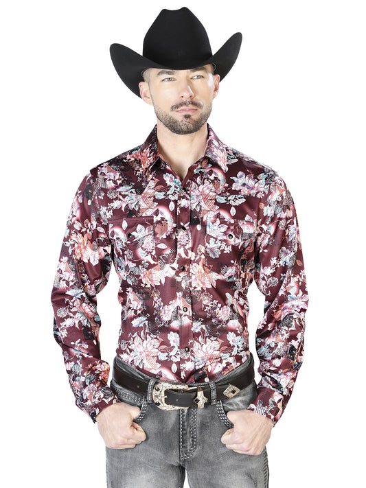 CAMISA CASUAL Manga Larga El Señor de los Cielos 21 97%Poliéster 3%Lycra MARRÓN/BEIGE 43936