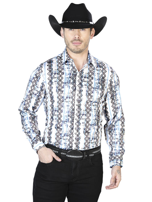 CAMISA CASUAL MANGA LARGA El Señor de los Cielos 25 97%Poliéster 3%Lycra GRIS/VERDE 43940